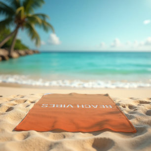 Sunset Beach Vibes - Modern Gradient Beach Towel