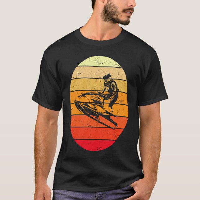 Sunset Beach Vintage Jet Ski T-Shirt (Front)