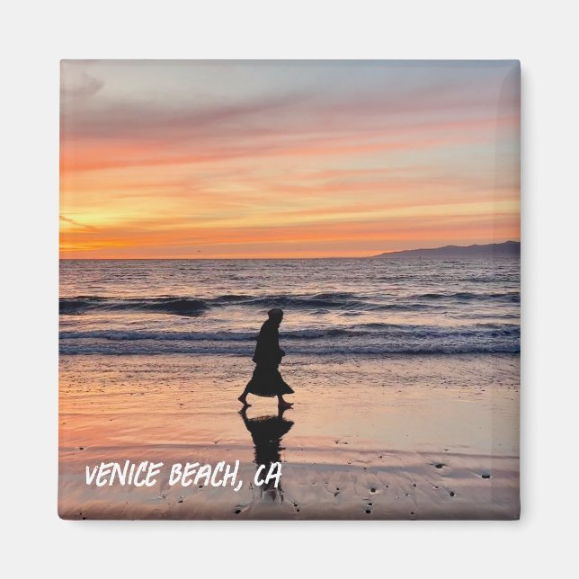 Sunset Beach Walk - Venice Beach, CA Magnet (Front)