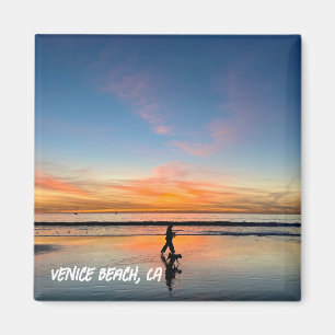 Sunset Beach Walk - Venice Beach, CA Magnet