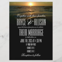 Sunset Beach Wedding Invitation