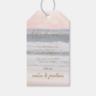 Sunset Beach Wedding | Oceanside Wedding Gift Tags