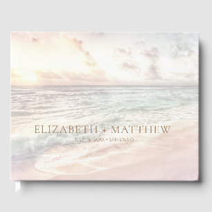 Sunset Beach Wedding   Oceanside Wedding Guest Book