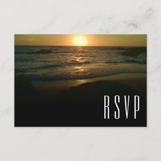 Sunset Beach Wedding RSVP Card