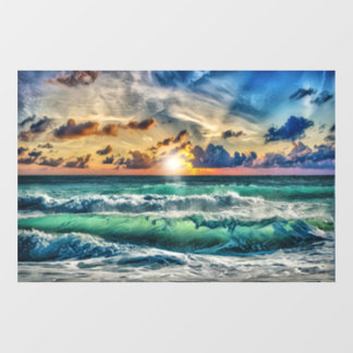 Sunset Beach Window Cling