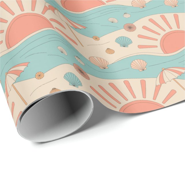 Sunset Beach Wrapping Paper (Roll Corner)