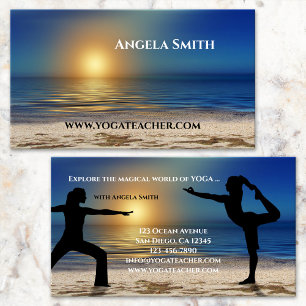 Sunset Beach Yoga Teacher Business Card