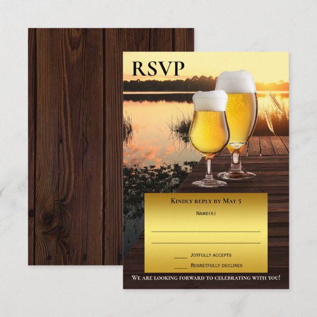 Sunset Beer Summer RSVP Card (Front/Back)