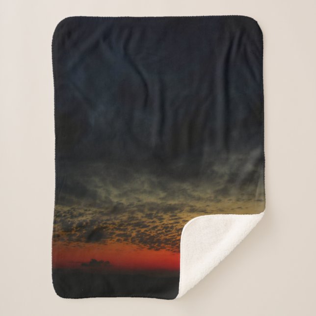Sunset Before the Storm Sherpa Blanket (Front)