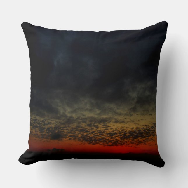 Sunset Before the Storm Throw Pillow (Front)