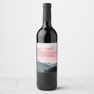Sunset Behind the Mountains Wine Label
