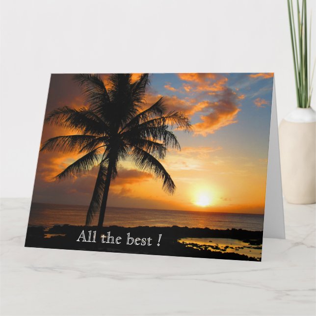 sunset best palm big card (Front)