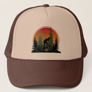 Sunset Biking Nature Scenery Trucker Hat