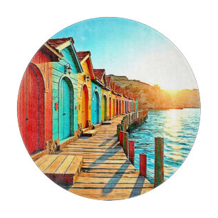 Sunset Bliss: Seaside Hues Cutting Board