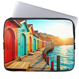 Sunset Bliss: Seaside Hues Laptop Sleeve
