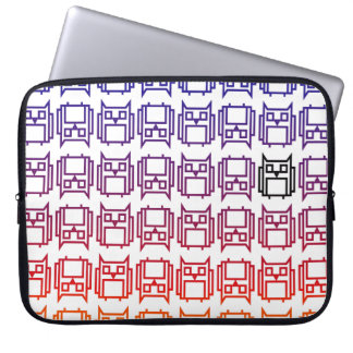 Sunset Block Owl Laptop Sleeve