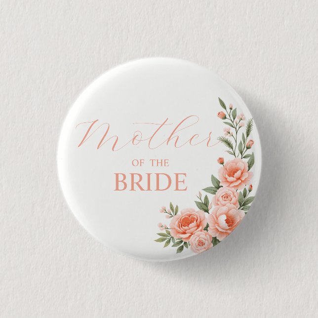 Sunset Bloom 1 Inch Round Button (Front)