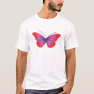"Sunset Bloom" Red and Purple Butterfly Art Print T-Shirt