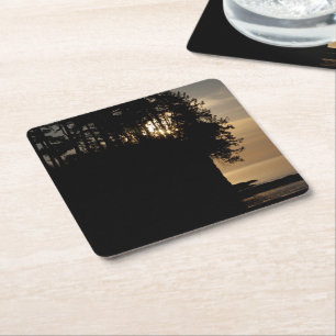 Sunset Bluff Square Paper Coaster