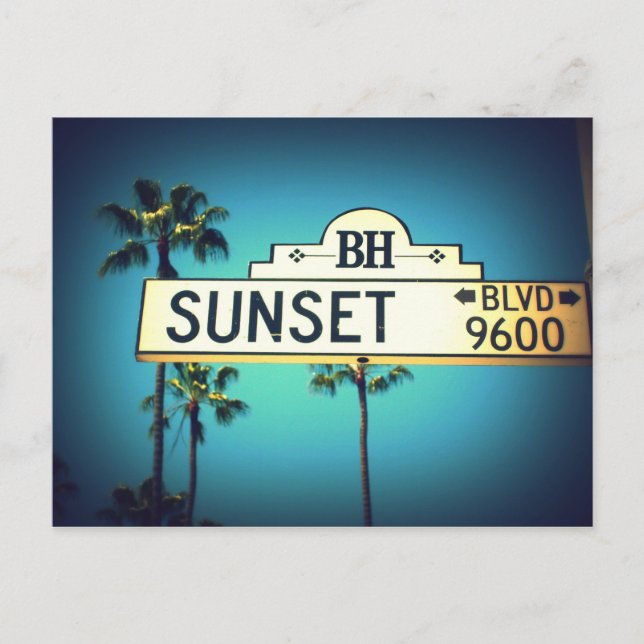 Sunset Blvd. Carte postale (Devant)