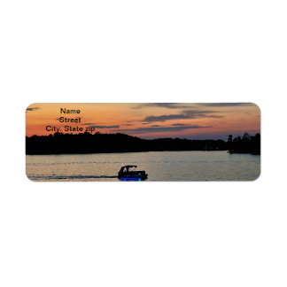 Sunset Boat Ride sur Jackson Lake, Géorgie étiquet