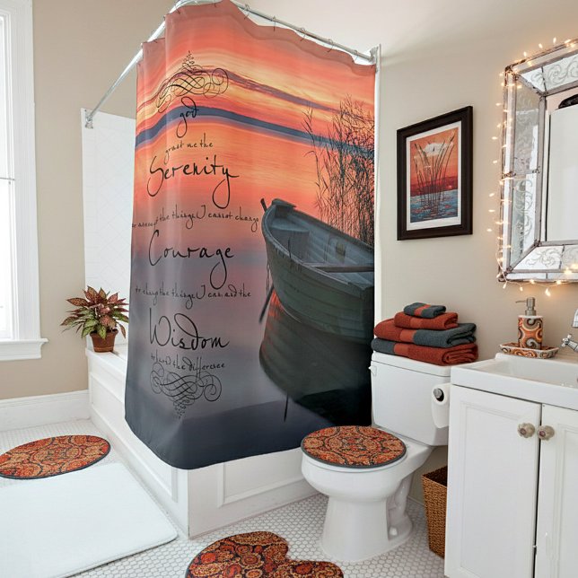 Sunset boat with serenity prayer (Creator Uploaded)