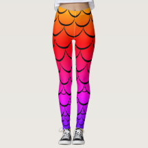 Sunset (Bold/Fade) mermaid scale Leggings