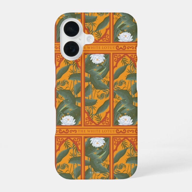 Sunset Botanical Panel Pattern - The White Lotus iPhone 16 Case (Back)