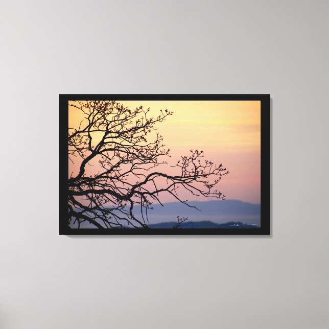 Sunset Branches Silhouette by Sidharta Pascual Canvas Print (Front)