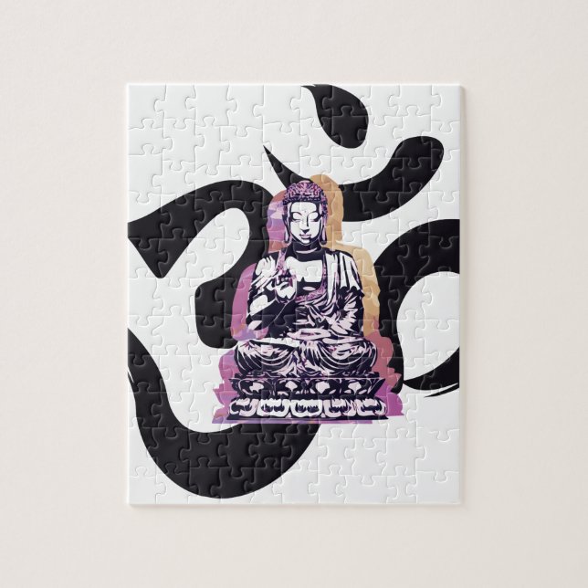 Sunset Buddah Ohm Jigsaw Puzzle (Vertical)