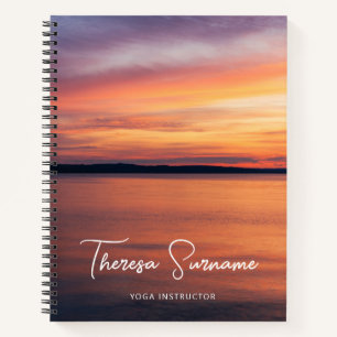 Sunset By A Lake Yoga Teacher Yoga Instructor Notebook