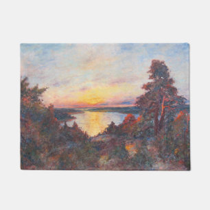 Sunset by the Coast (by Kimon Loghi) Doormat