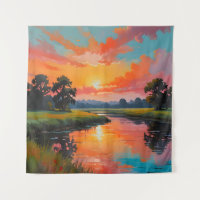 Sunset by the River