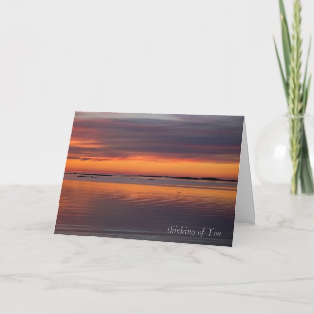 Sunset by the sea CC0158 Sympathy Card (Front)