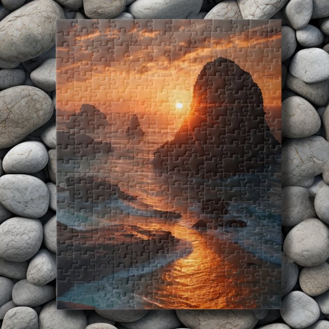Sunset by the sea jigsaw puzzle (Creator Uploaded)