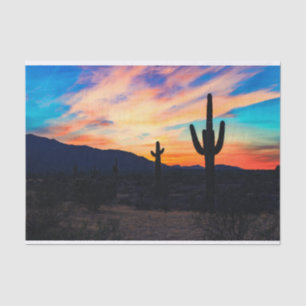 Sunset Cactus Desert Dusk Tissue Paper