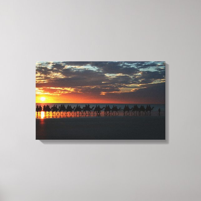 Sunset Camel Ride, Broome, Australia - Canvas Print (Front)