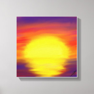 Sunset Canvas Painting Print