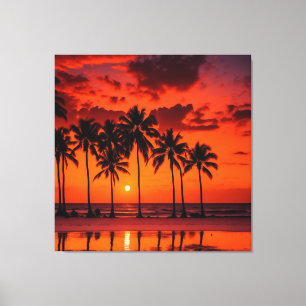 Sunset Canvas Print Wallpaper