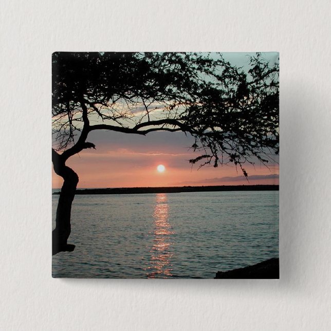 Sunset Carmel, Ca. 2 Inch Square Button (Front)