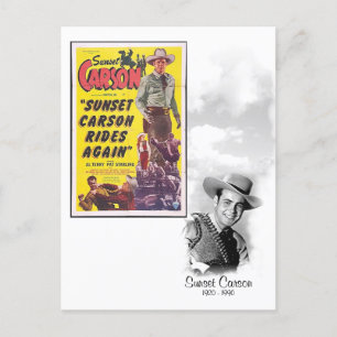 Sunset Carson - 1920 - 1990 Postcard