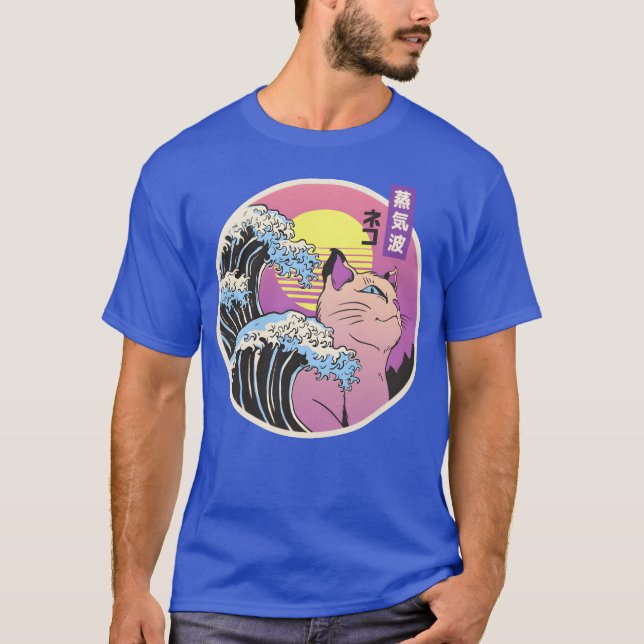 Sunset cat sea waves cats design boy T-Shirt (Front)