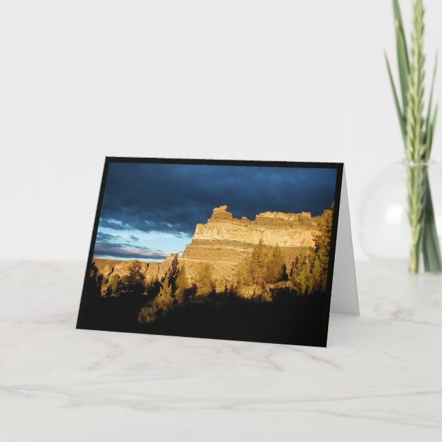 Sunset Celebration on Ship Rock In Oregon Card (Front)