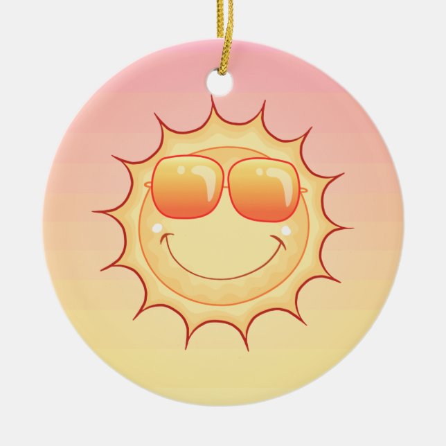 Sunset Ceramic Ornament (Front)