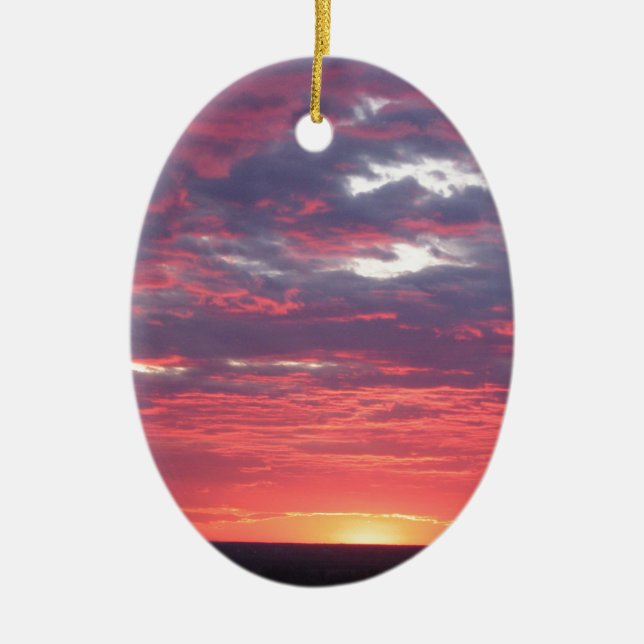 sunset ceramic ornament (Front)