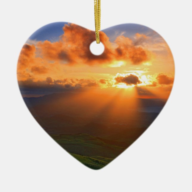 Sunset Ceramic Ornament (Front)