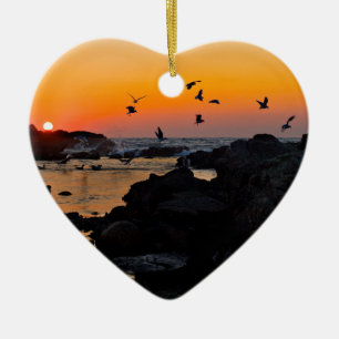 Sunset  ceramic ornament