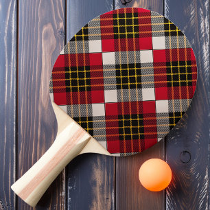 Sunset Charcoal Plaid Ping Pong Paddle