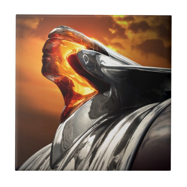 Sunset Chief Pontiac Chieftain Classic Car Tile (Front)