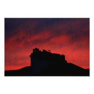 Sunset chimneys photo print